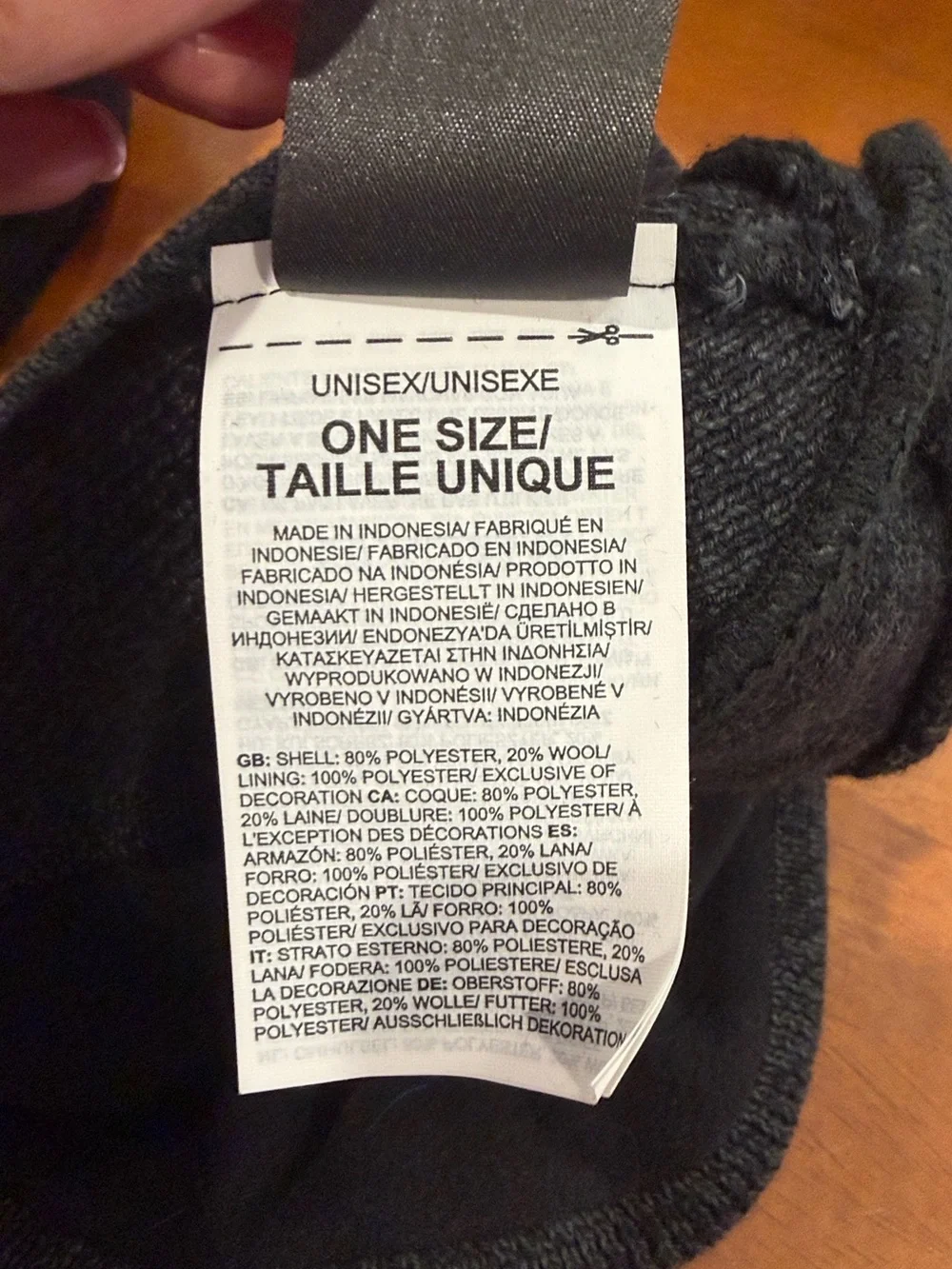 The Northface beanie hats lot of two black & charcoal gray